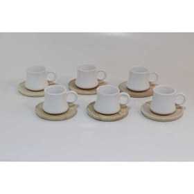 سرویس فنجان و نعلبکی 6 نفره بامبوم مدل لارجی کد B0912